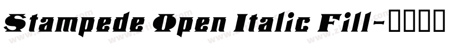 Stampede Open Italic Fill字体转换